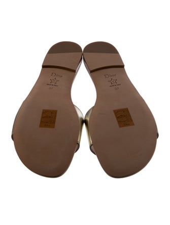 Christian Dior Leather Cutout Accent Slides