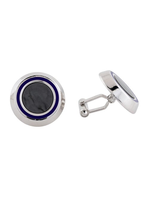 Christian Dior Gray Stone & Enamel Cufflinks