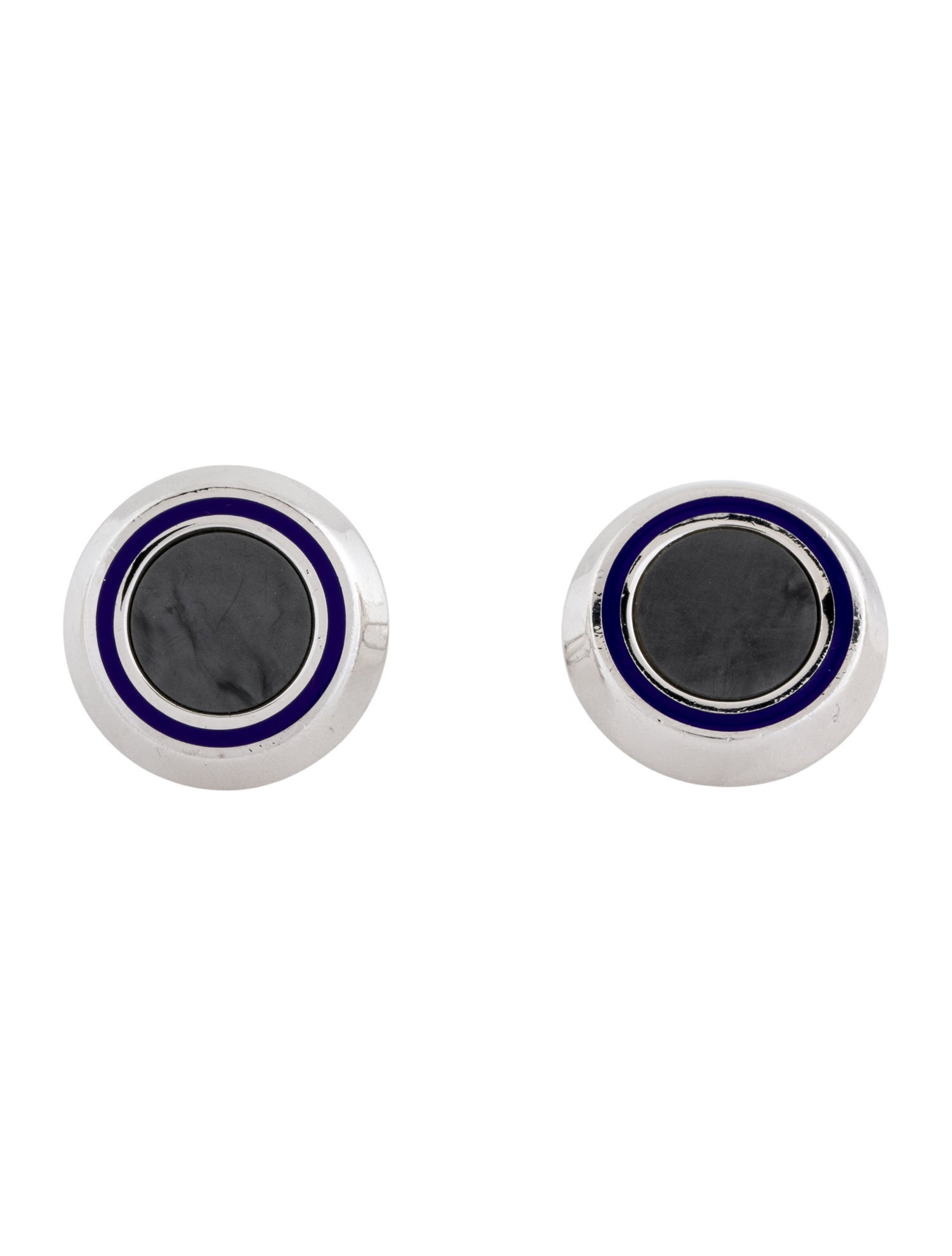 Christian Dior Gray Stone & Enamel Cufflinks