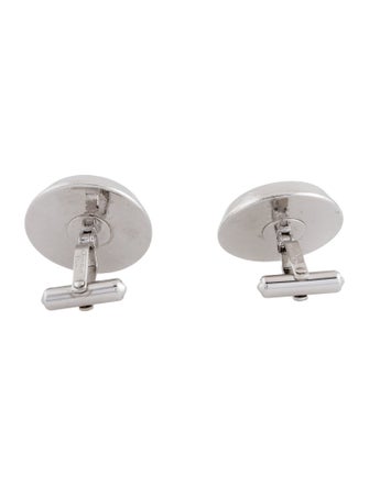 Christian Dior Gray Stone & Enamel Cufflinks