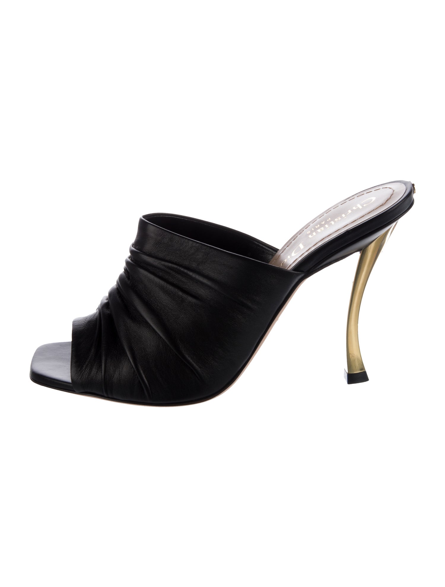 Christian Dior D-Fame Leather Slides