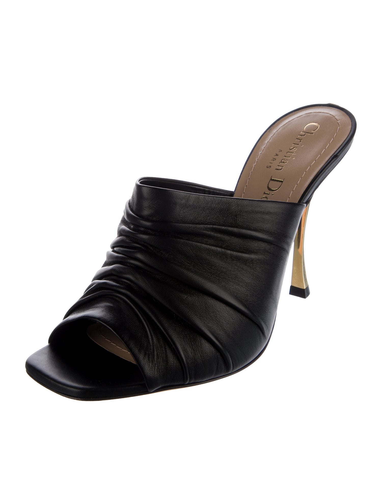 Christian Dior D-Fame Leather Slides