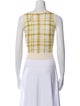 Christian Dior Virgin Wool Plaid Print Crop Top