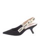 Christian Dior Bow Accents Slingback Pumps