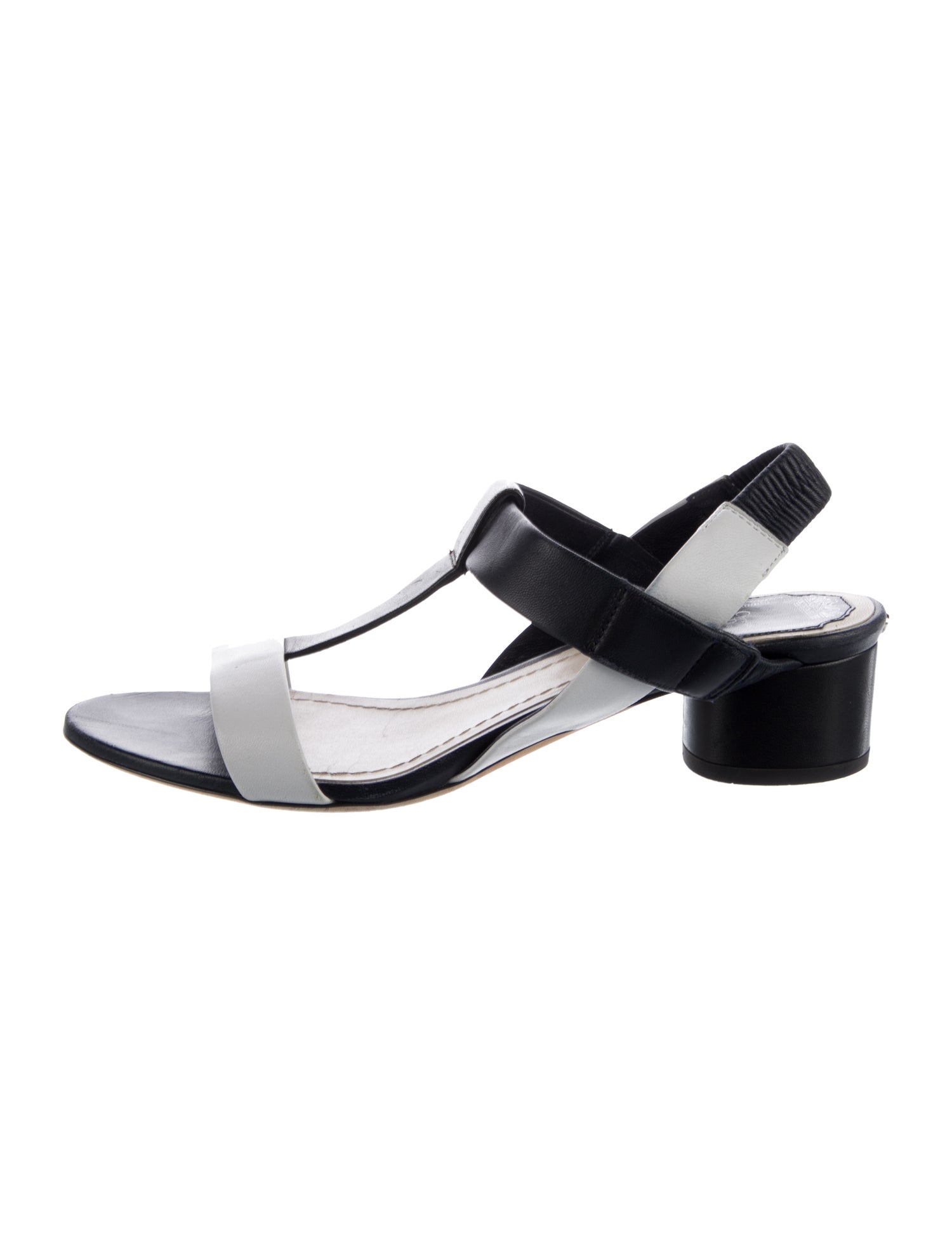 Christian Dior Leather Animal Print T-Strap Sandals