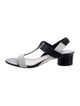 Christian Dior Leather Animal Print T-Strap Sandals
