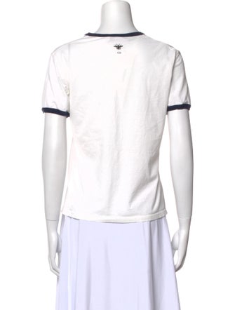 Christian Dior Graphic Print Crew Neck T-Shirt