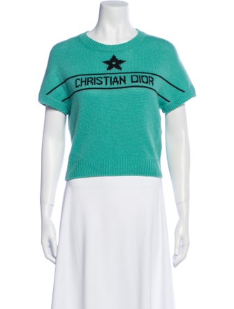 Christian Dior Cashmere Graphic Print Sweater