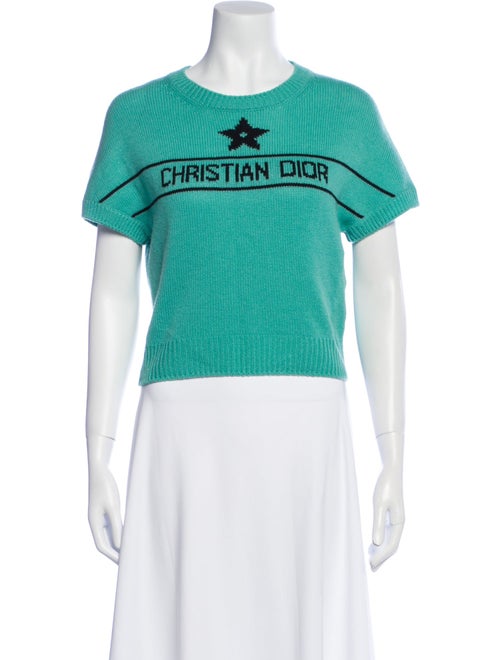 Christian Dior Cashmere Graphic Print Sweater