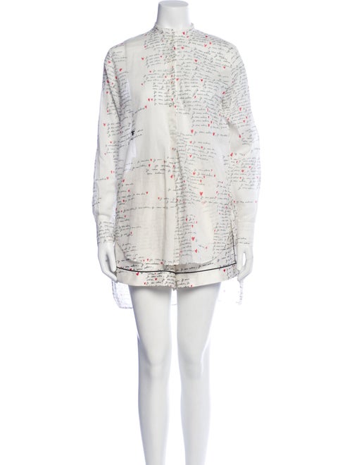 Christian Dior Silk Printed Short Set