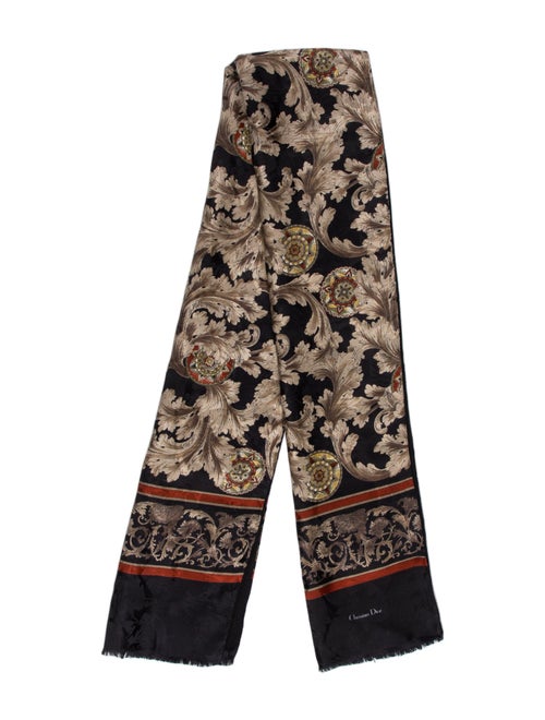 Christian Dior Silk Paisley Print Scarf