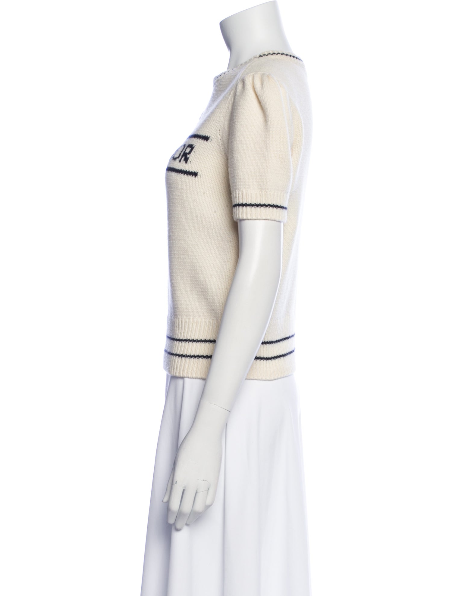 Christian Dior Virgin Wool Graphic Print Sweater