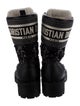 Christian Dior Tweed Graphic Print Combat Boots