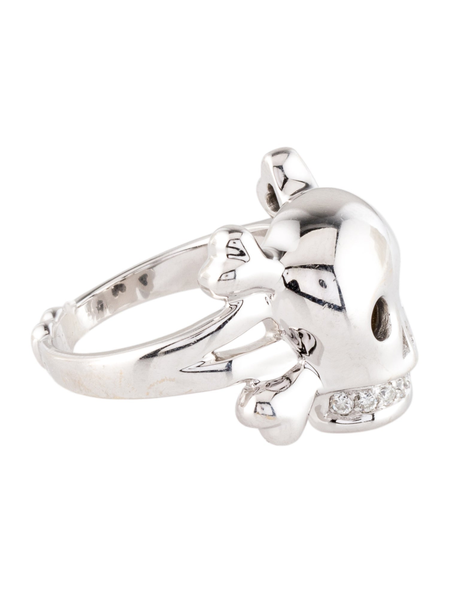 Christian Dior 18K Diamond Tête de Mort Skull Cocktail Ring