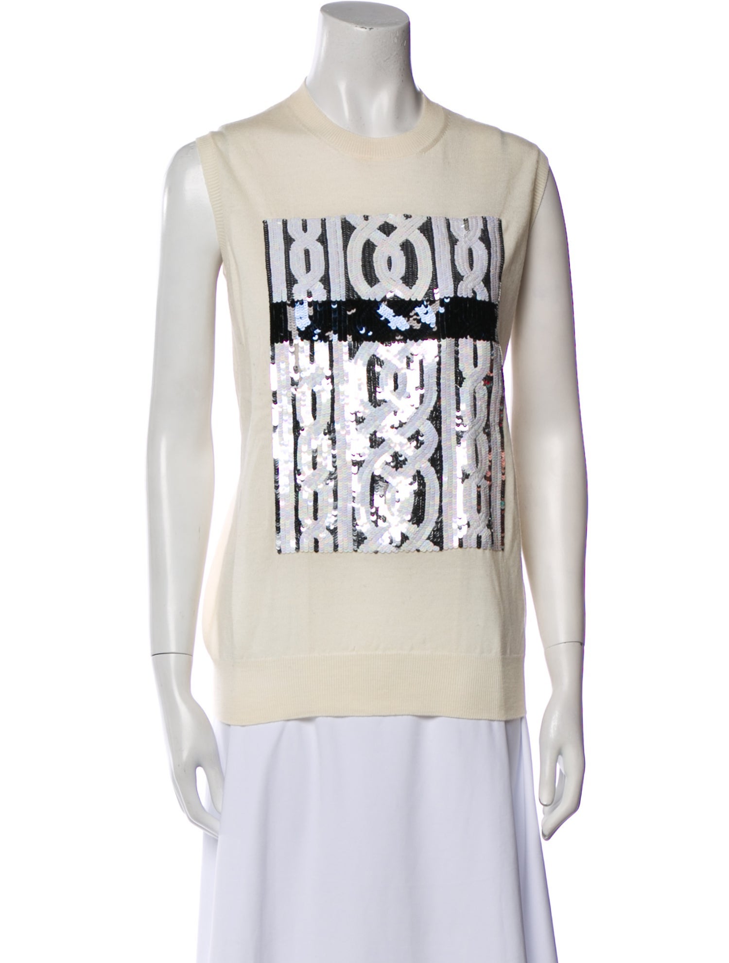 Christian Dior Wool Graphic Print Top