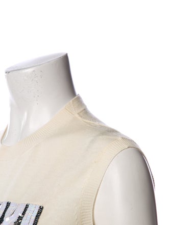 Christian Dior Wool Graphic Print Top