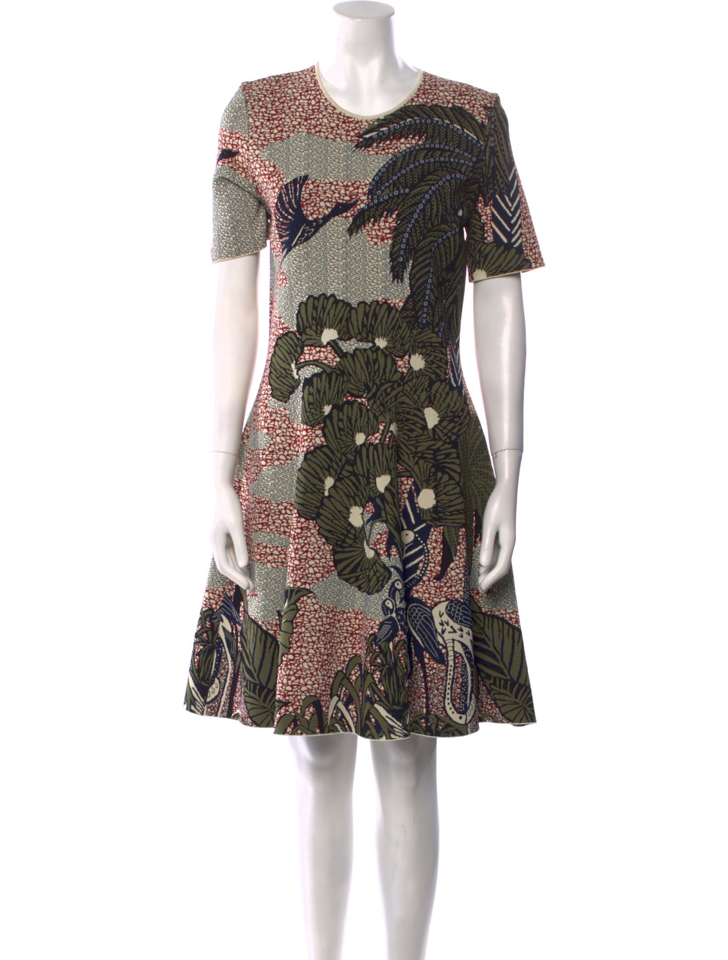 Christian Dior Printed Knee-Length Dress