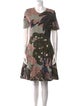 Christian Dior Printed Knee-Length Dress