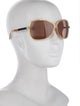 Christian Dior Cannage Pattern Oversize Sunglasses