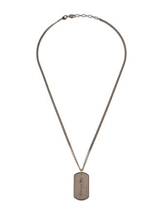 Christian Dior CD Couture Plate Pendant Necklace