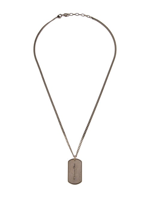 Christian Dior CD Couture Plate Pendant Necklace