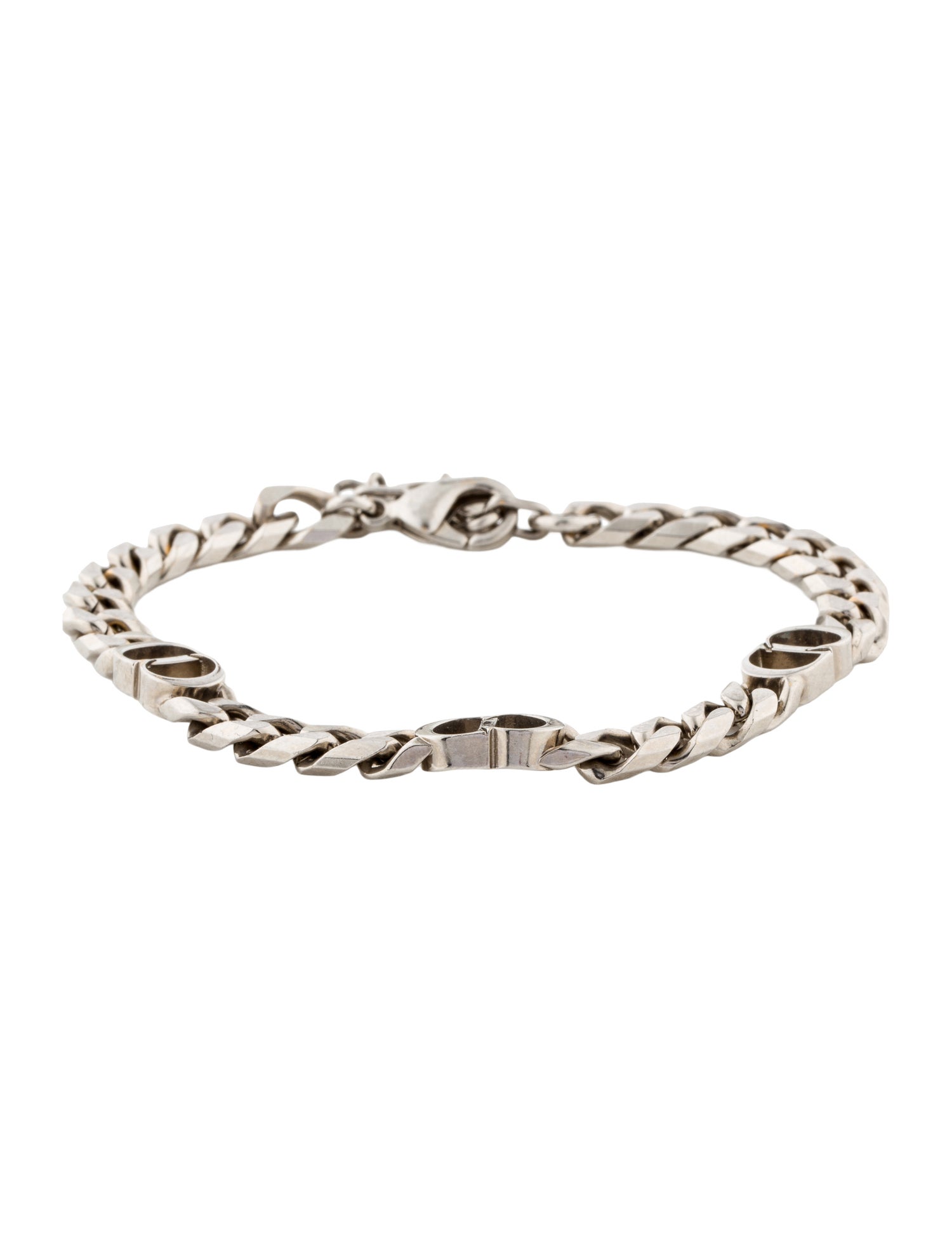 Christian Dior CD Icon Thin Chain Link Bracelet