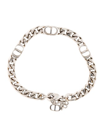Christian Dior CD Icon Thin Chain Link Bracelet