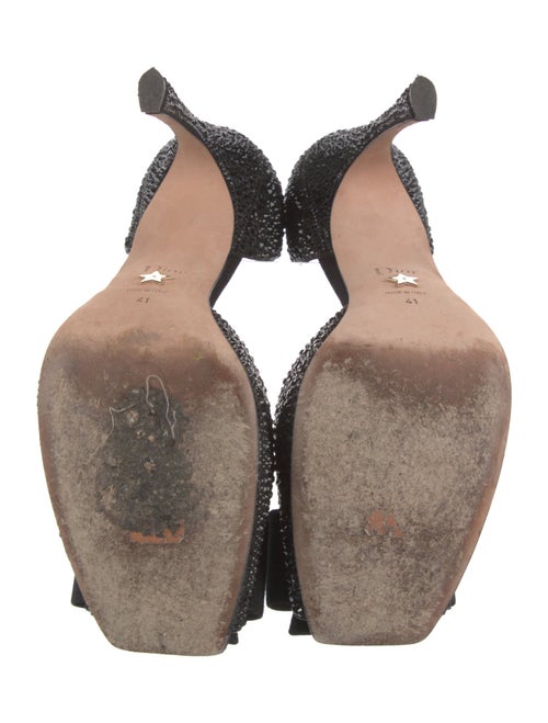 Christian Dior Suede Crystal Embellishments Sandals