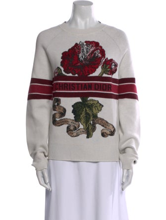Christian Dior Cashmere Graphic Print Sweater