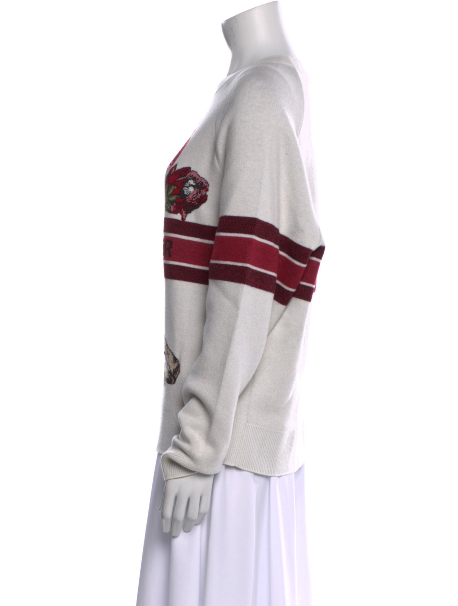 Christian Dior Cashmere Graphic Print Sweater