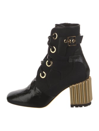 Christian Dior Patent Leather Combat Boots