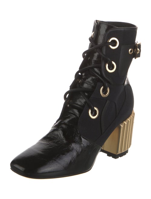Christian Dior Patent Leather Combat Boots