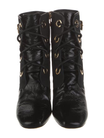 Christian Dior Patent Leather Combat Boots