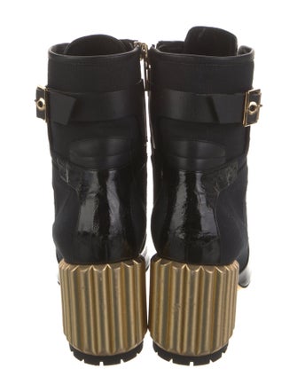 Christian Dior Patent Leather Combat Boots