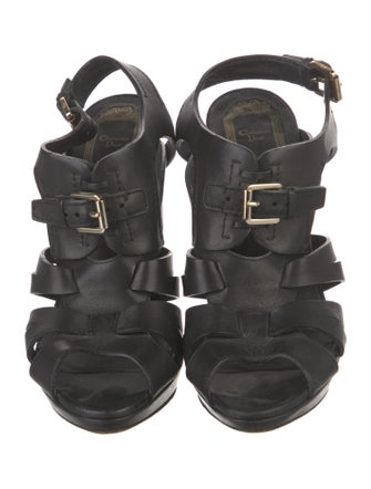 Christian Dior Leather Slingback Sandals