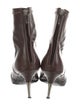 Christian Dior Leather Studded Accents Lace-Up Boots