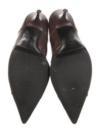 Christian Dior Leather Studded Accents Lace-Up Boots