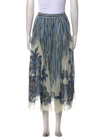 Christian Dior Striped Midi Length Skirt