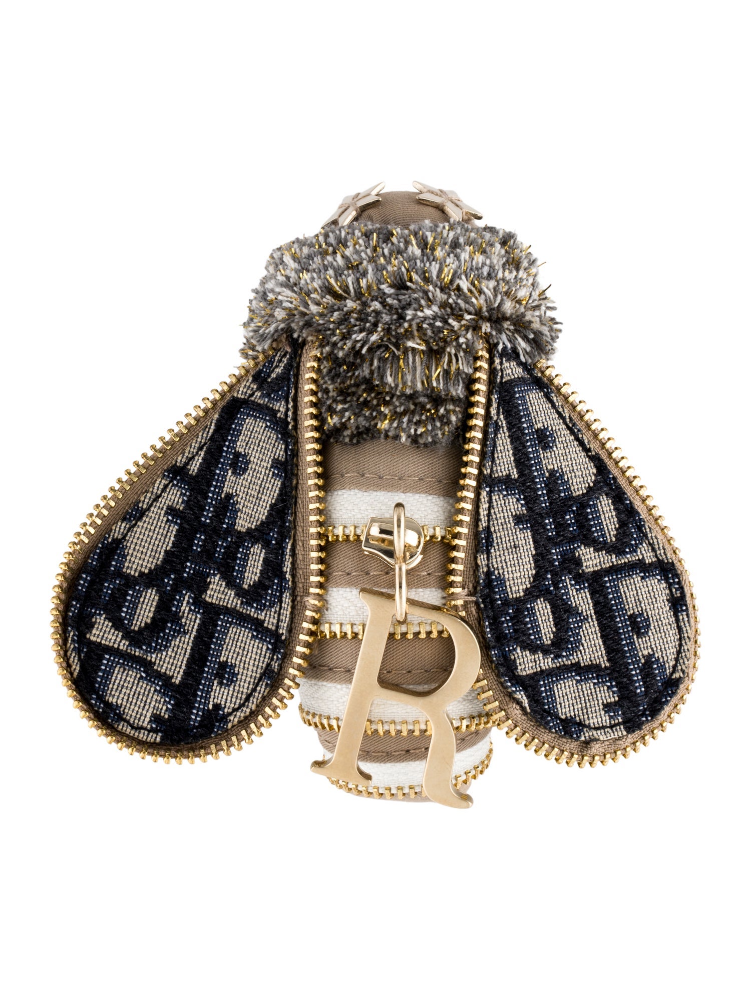 Christian Dior Canvas Bee Keychain