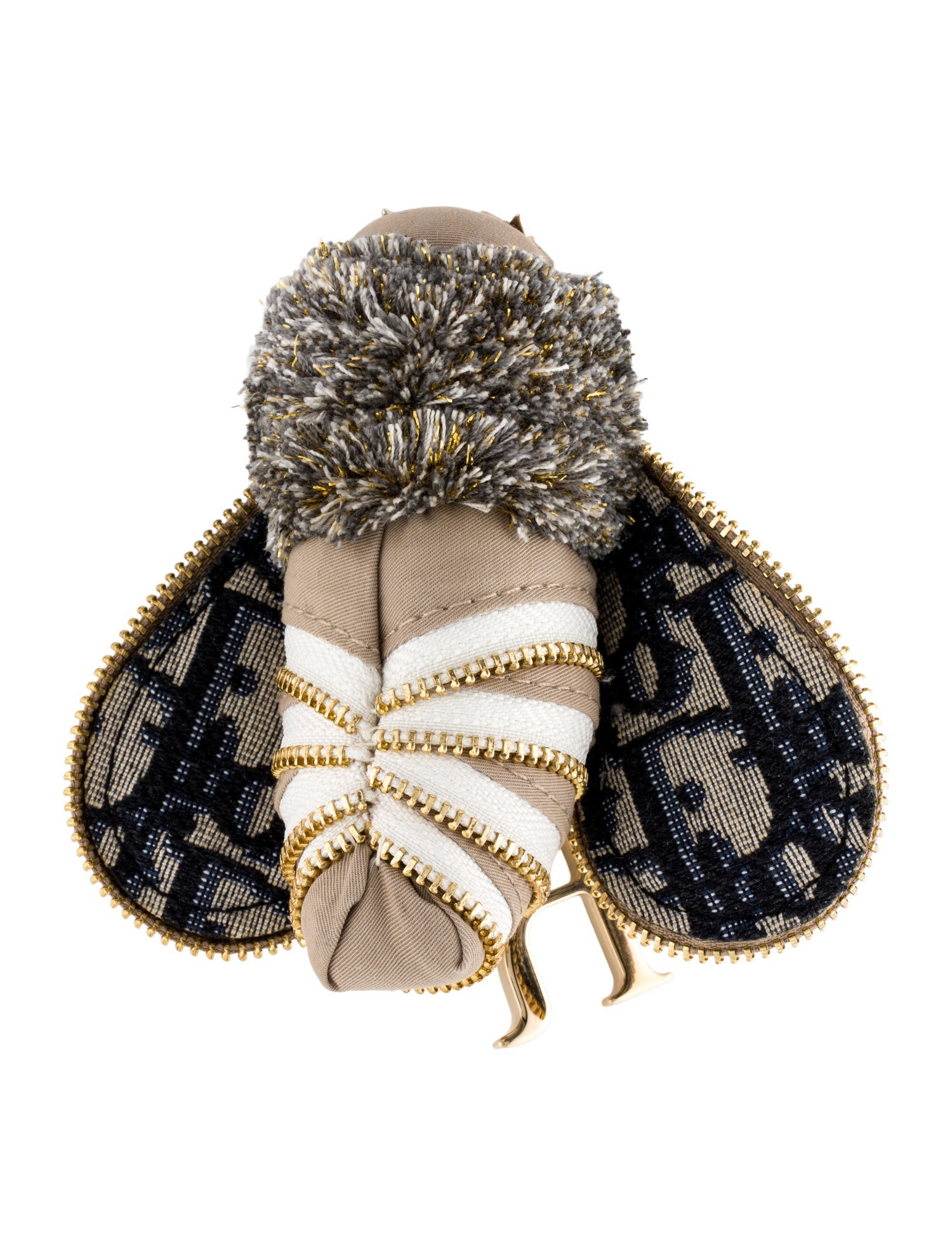 Christian Dior Canvas Bee Keychain