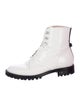 Christian Dior Patent Leather Crystal Embellishments Combat Boots