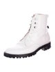 Christian Dior Patent Leather Crystal Embellishments Combat Boots