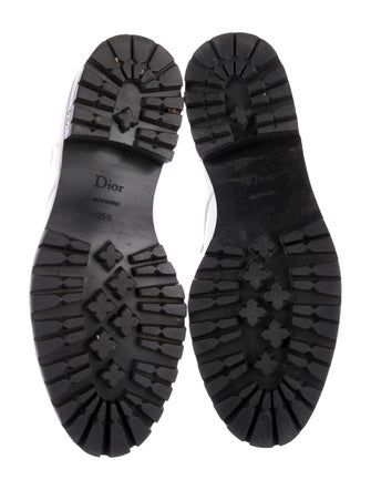 Christian Dior Patent Leather Crystal Embellishments Combat Boots