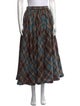 Christian Dior Plaid Print Midi Length Skirt