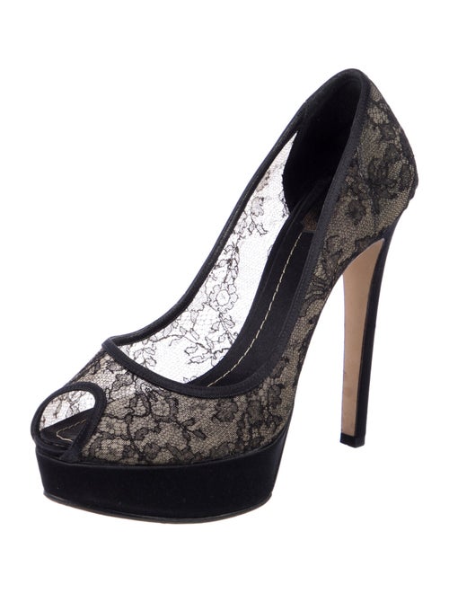 Christian Dior Lace Lace Pattern Pumps