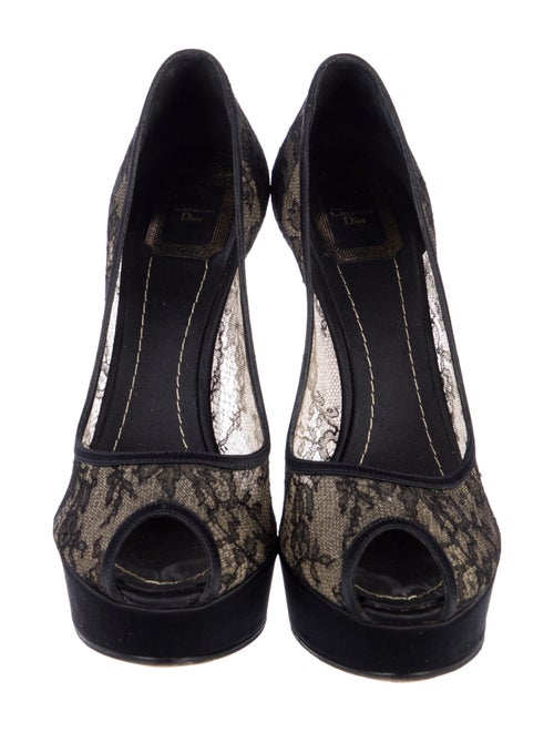 Christian Dior Lace Lace Pattern Pumps