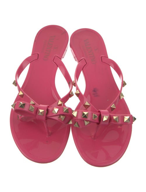 Christian Dior Rubber Bow Accents Slides