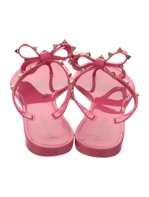 Christian Dior Rubber Bow Accents Slides