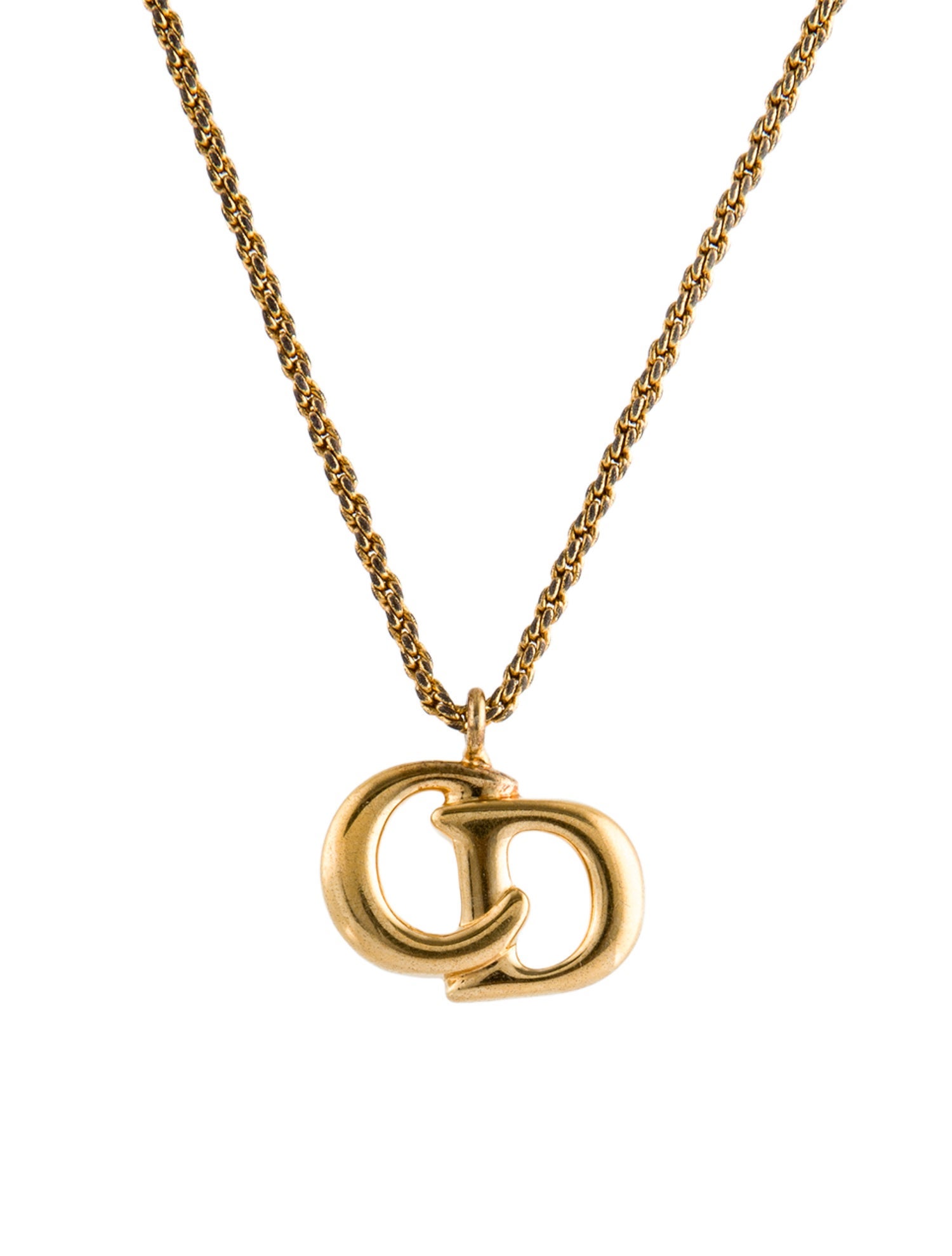 Christian Dior Vintage CD Pendant Necklace