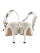 Christian Dior Patent Leather Bow Accents Slingback Pumps